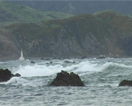 Harbor entrance Stock Footage 136744