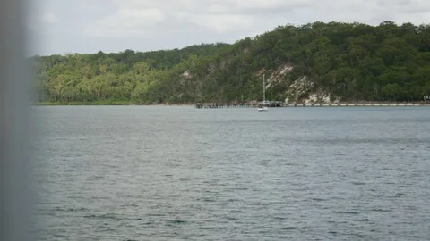 A harbor from a far Stock Footage 80490204