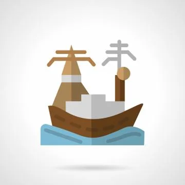 Harbor flat vector icon Stock Illustration