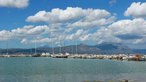 Harbor in Greece Stock Footage 100269036