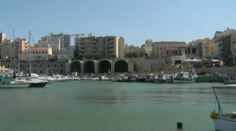 The harbor of Heraklion Video stock 505057
