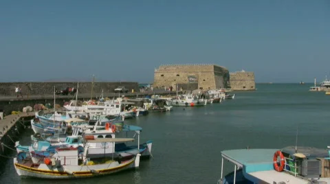 The harbor of Heraklion Video stock 505067