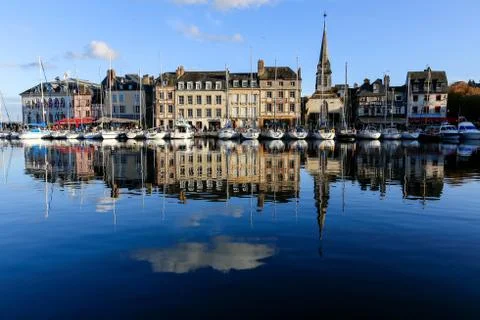 Harbor of Honfleur Stock Photos