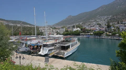 Harbor of Kalkan, Turkey Video stock 321291151