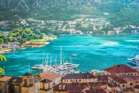 Harbor in Kotor Stock Photos