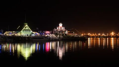 Harbor lights Foto stock