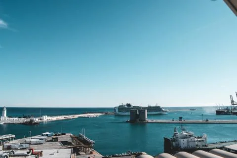 The harbor of Malaga Stock-Fotos