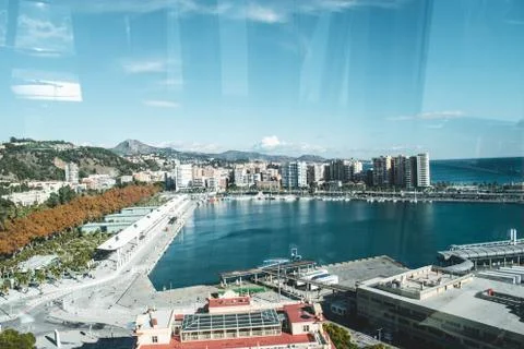 The harbor of Malaga Stock Photos