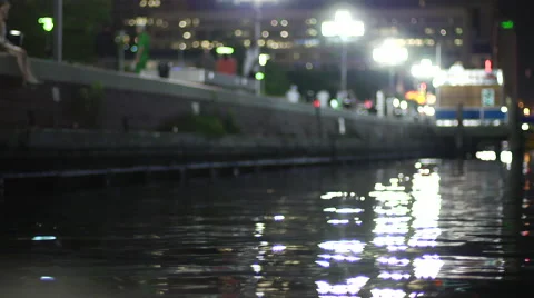 Harbor At NIght Stock Footage 41069909