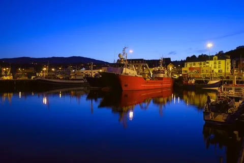 Harbor At Night Stock Photos
