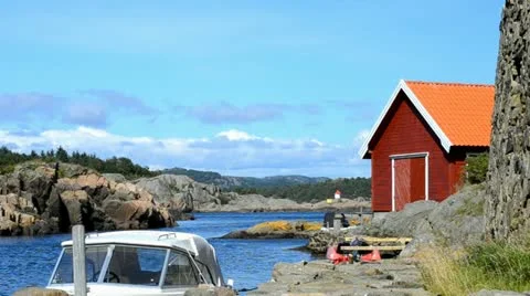 Harbor in Norway Stock Footage 19640090