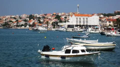 Harbor of Novalja Foto stock