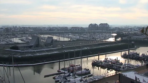 Harbor Overview Big Stock Footage 98680298