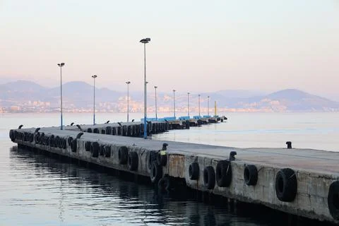 Harbor pier view Foto stock