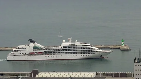 The harbor, the port in Barcelona. Spain. Stock Footage