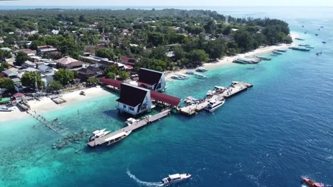 Harbor right coastline view Stock Footage 329611616