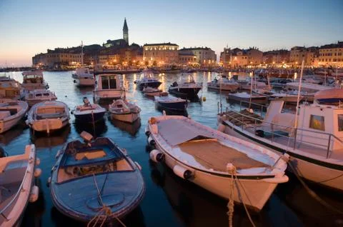 Harbor of Rovinj Stock Photos