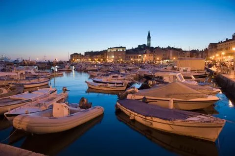 Harbor of Rovinj Stock Photos