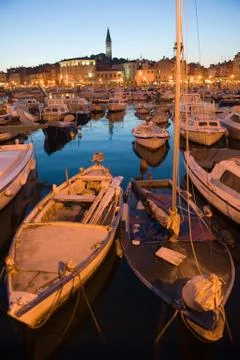 Harbor of Rovinj Stock Photos