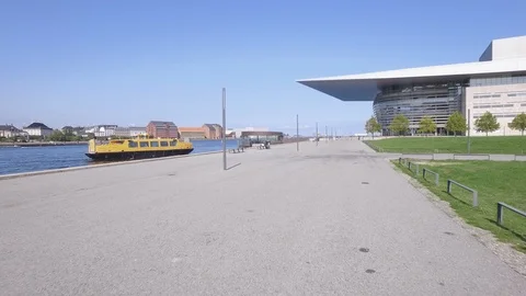 Harbor scene close til the Operahouse in Copenhagen Stock Footage 101634473
