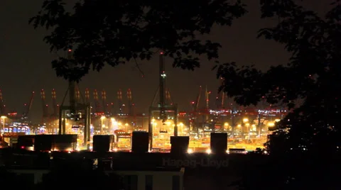 Harbor ship loading Stock Footage 29727758