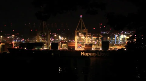 Harbor ship loading Stock Footage 29730671