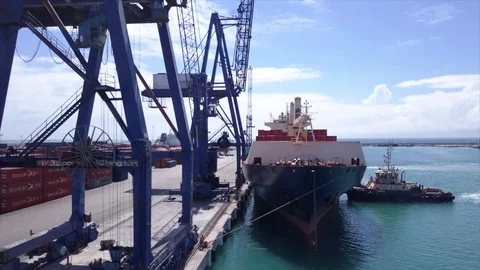 Harbor ships Video stock 94232914