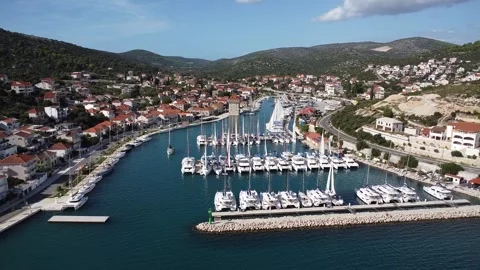 Harbor with ships forward 281023 Video stock 257356777