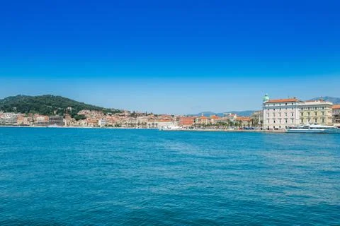 Harbor of Split, Croatia, largest city of Dalmatia Stock Photos