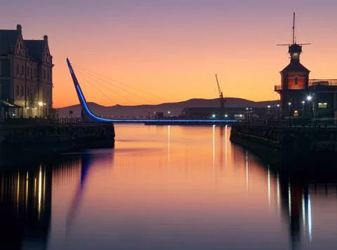 Harbor Swing Bridge Stock Photos