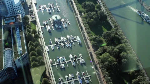 Harbor Top Wide Stock Footage 98680315