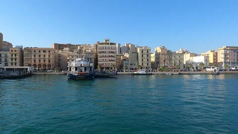 The harbor of Trapani by boat Vídeos de archivo 340883275