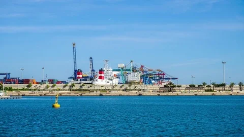 The harbor of Valencia Stock Footage 72906403