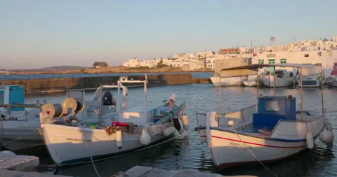 Harbor view in Paros, Greece Stock Footage 230233228