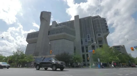 Harbord St.George Robarts Library Intersection University Toronto Super Wide 動画素材 50912086