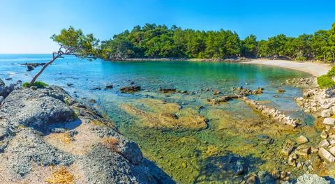 The harbors of Phaselis, Turkey Stock-Fotos
