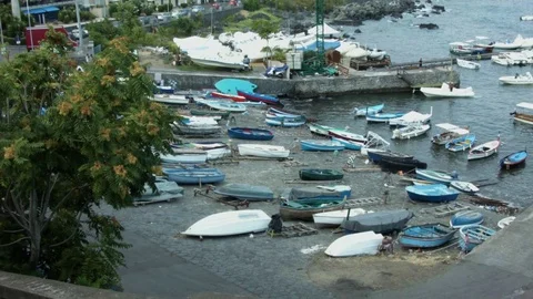 Harbour of aci castello 動画素材 80010880