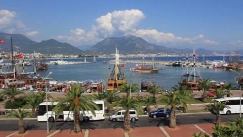 Harbour, Alanya, Turkey Stock Footage