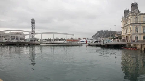 Harbour of Barcelona. Stock Footage 85631138