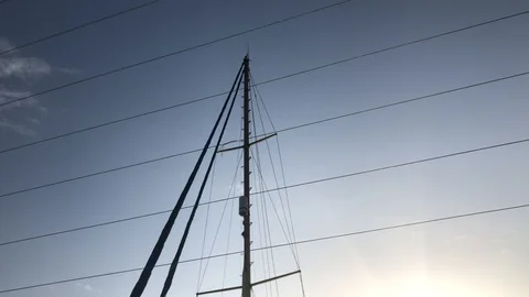 Harbour Boat Look Down 4K Relaxation Lifestyle Stock Footage 115580696