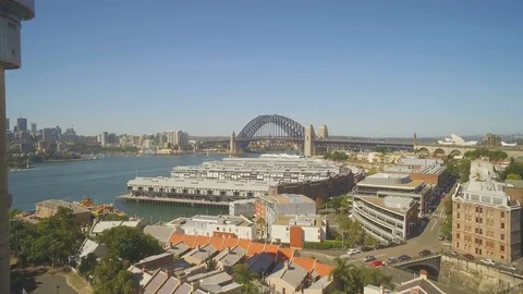 Harbour Bridge Barangaroo View Video stock 74900787