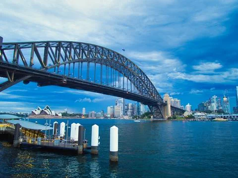 Harbour Bridge - Storm Clouds Foto stock