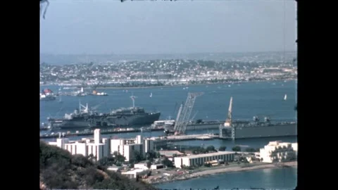 Harbour with Cranes Stock Footage 276290252