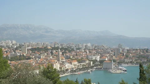 Harbour of croatian city Split 库存影片 94850355