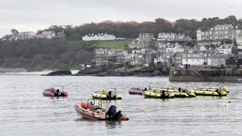Harbour in the evening Stock Footage 308123718