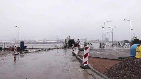 Harbour ferries in operation Stock Footage 82469785