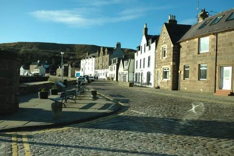 The harbour front at Stonehaven Stock Photos