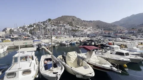 Harbour of hydra Stock Footage 294506694