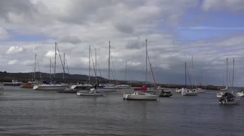 Harbour in Ireland Stock Footage 53171860