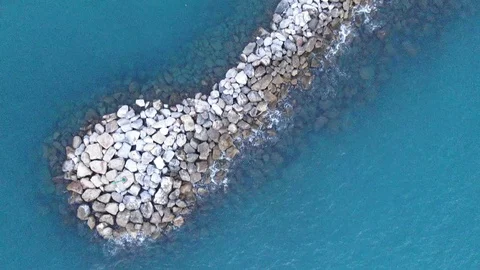 Harbour overhead view Stock Footage 98037834